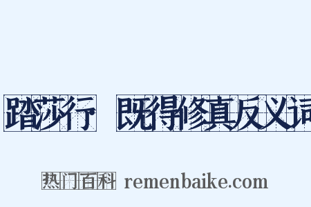 踏莎行·既得修真反义词是什么意思的图片